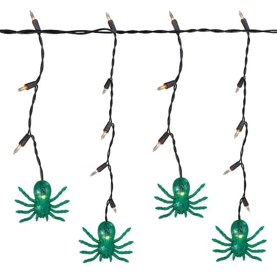 35ct. Green Spider Halloween Icicle Lights By Northlight | 8 ft | Michaels®